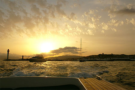 Coucher du soleil en mer