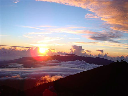 Lever de soleil depuis le sommet