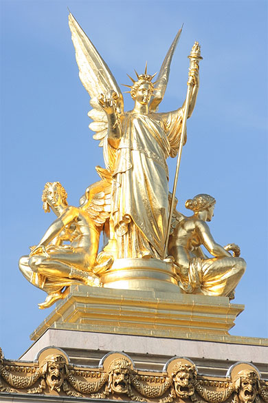 D�tail du to�t de l'op�ra Garnier
