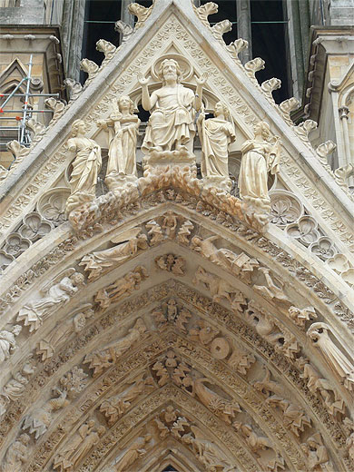 D�tail de la cath�drale de Reims