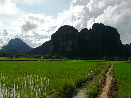 Campagne, environs de Vang Vieng