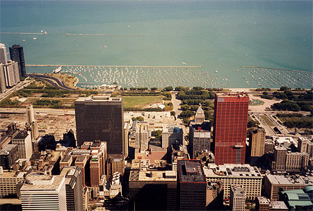 Une vue depuis le sommet des Sears Tower