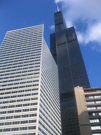 Au pied des Sears tower