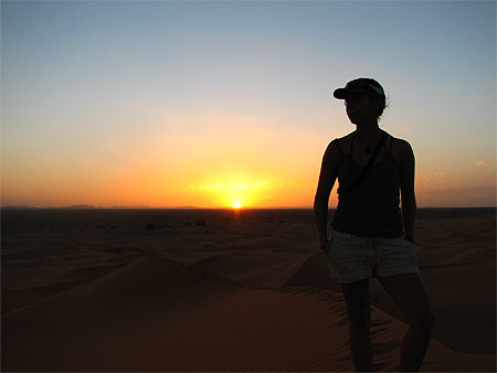 Sunset in the desert