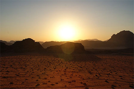 Coucher de soleil Wadi Rum