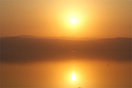 Mer Morte - coucher de soleil