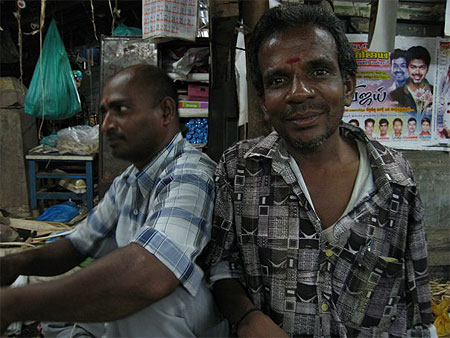 Sur le march� de Puduchery...