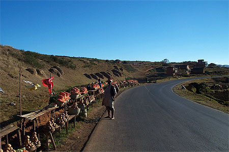 Vendeurs de l�gumes sur la route d'Antsirabe