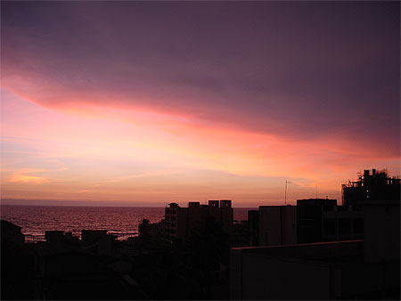Coucher de soleil sur Colombo