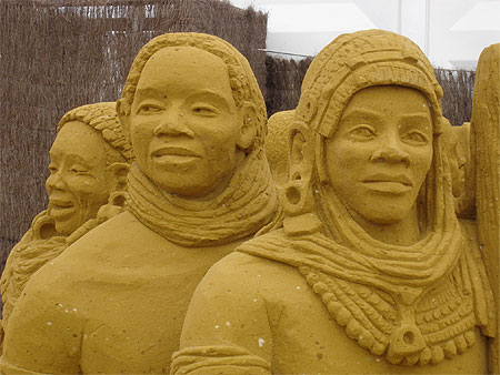 Sculpture de sables - Guerriers masa�