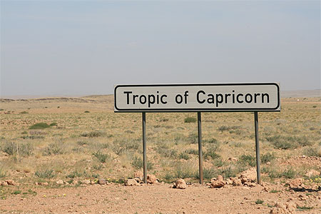 Tropique du capricorne en Namibie