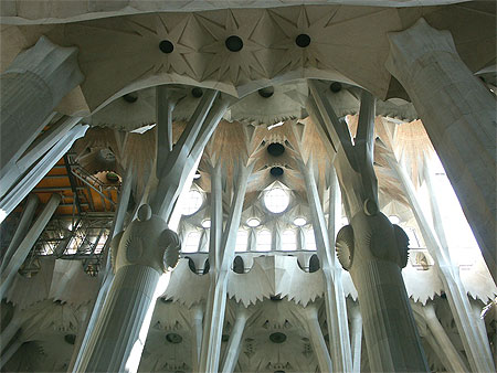 For�t de colonnes dans la Sagrada Familia