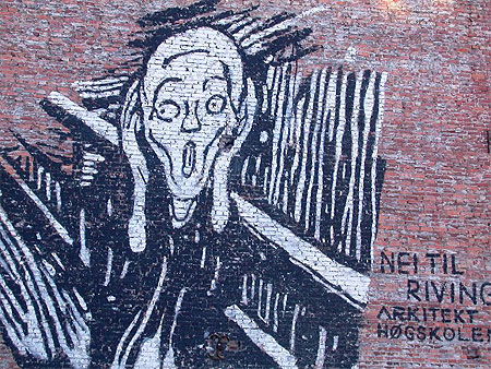 Graffiti inspir� du Cri d'Edvard Munch
