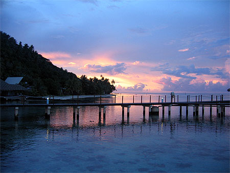 Cr�puscule � Huahine