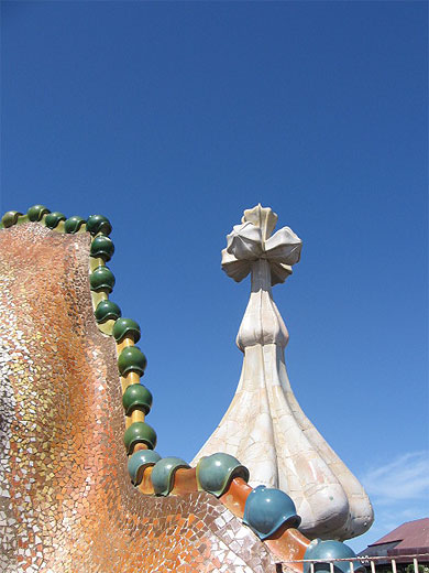 Sur le toit de la casa Batllo