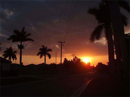 Coucher de soleil � Naples