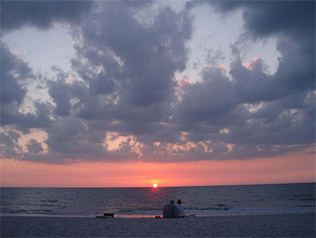 Coucher de soleil � Naples Beach