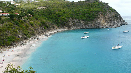 Plage du port � St Barth