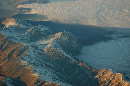 Les Alpes, vues d'avion