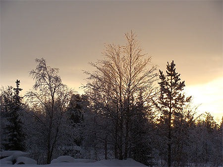Lever de soleil sur la Finlande