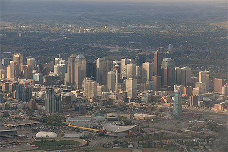 Calgary avant atterrissage