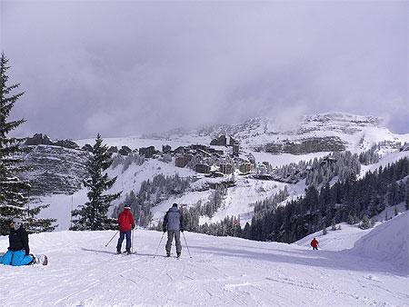 Un rayon de soleil sur la station d'Avoriaz 