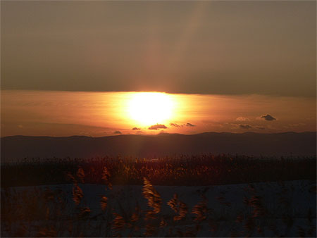 Coucher de soleil sur la route gasp�sienne