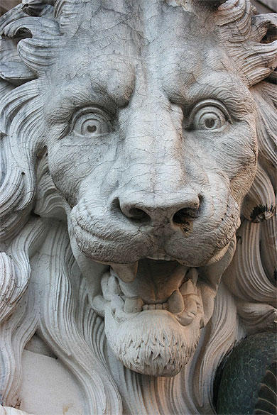 Grenoble - Fontaine au Lion - D�tail