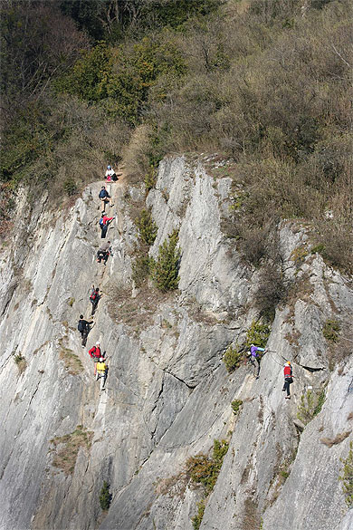 Grenoble - Via ferrata - Les prises de la Bastille
