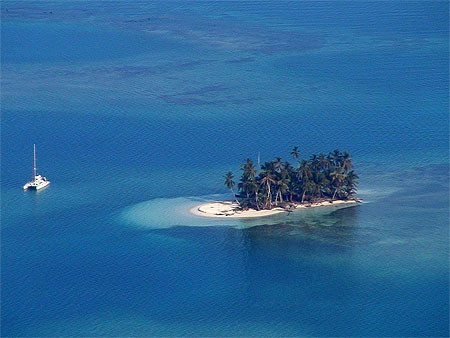 San Blas et catamaran: vue a�rienne