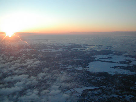 Lever de soleil sur Helsinki