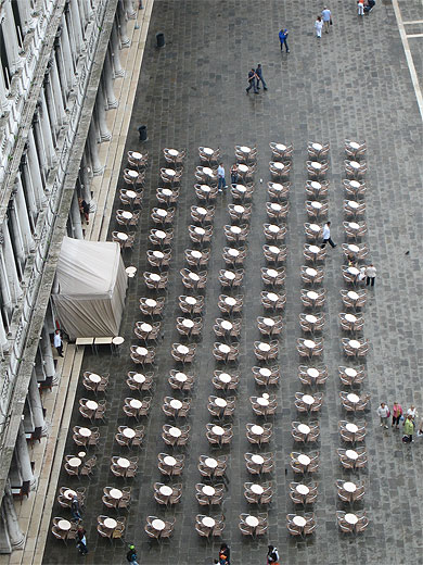 La place Saint Marc vue du ciel