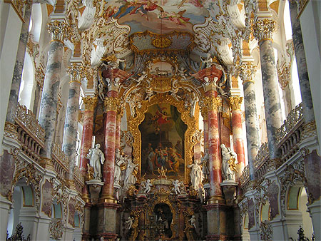 Choeur de l'�glise rococo Wies Bavi�re