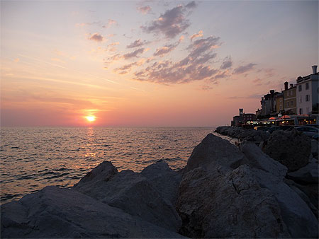Coucher de soleil sur Piran