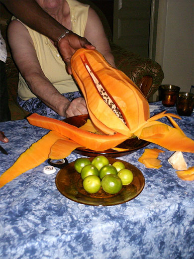 Papaye et citron vert