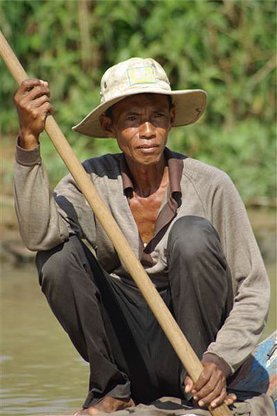 P�cheur sur le Tonl� Sap