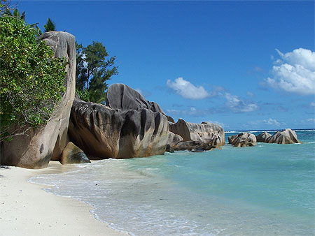 Plage d'Anse source d'argent : extraordinaire !