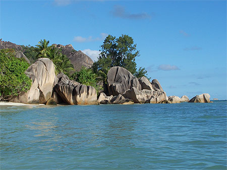 Plage d'Anse source d'argent : extraordinaire !