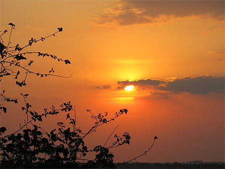 Ciel orang�, fin du jour