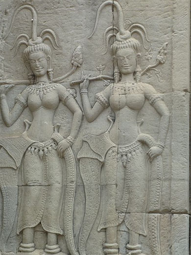 D�tail gravure � Angkor