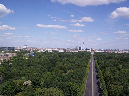 Tiergarten depuis la Colonne de la Victoire