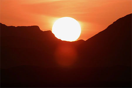 Coucher de soleil dans le Hoggar