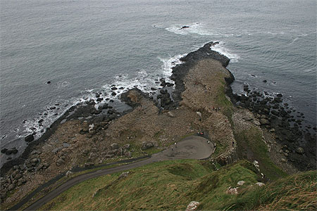 Vue plongeante sur Giant's Causeway