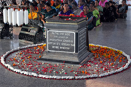 Urne des cendres de Gandhi