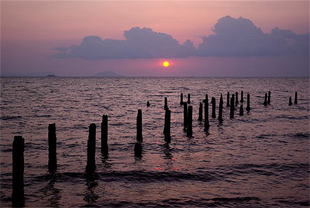 Coucher de soleil � Kep
