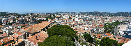Panorama sur Cannes-Ville et Le Suquet