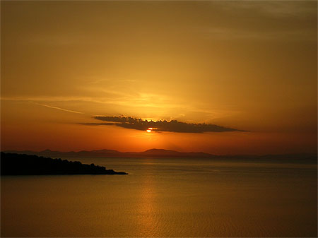 Coucher de soleil � Milina