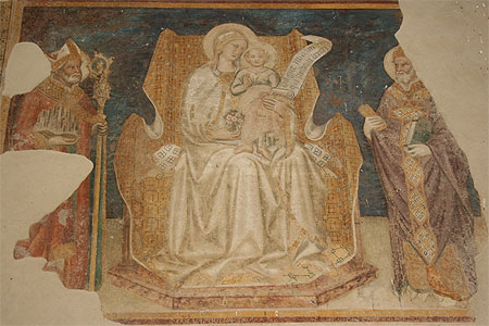 Fresques � l'int�rieur du palazzo comunale