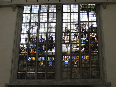 D�tail d'un vitrail de la Nieuwe Kerk