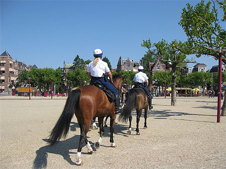 Garde mont�e dans le quartier des Mus�es
